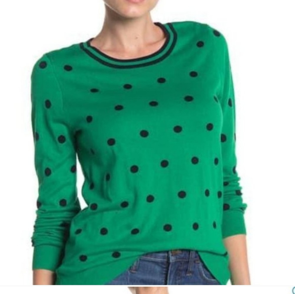 🍀J Crew polka dot sweater 🍀